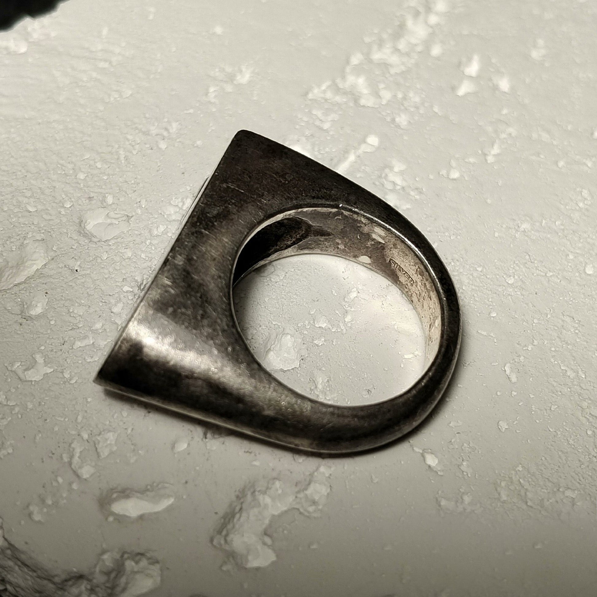 Modern Geometric Sterling Silver Ring