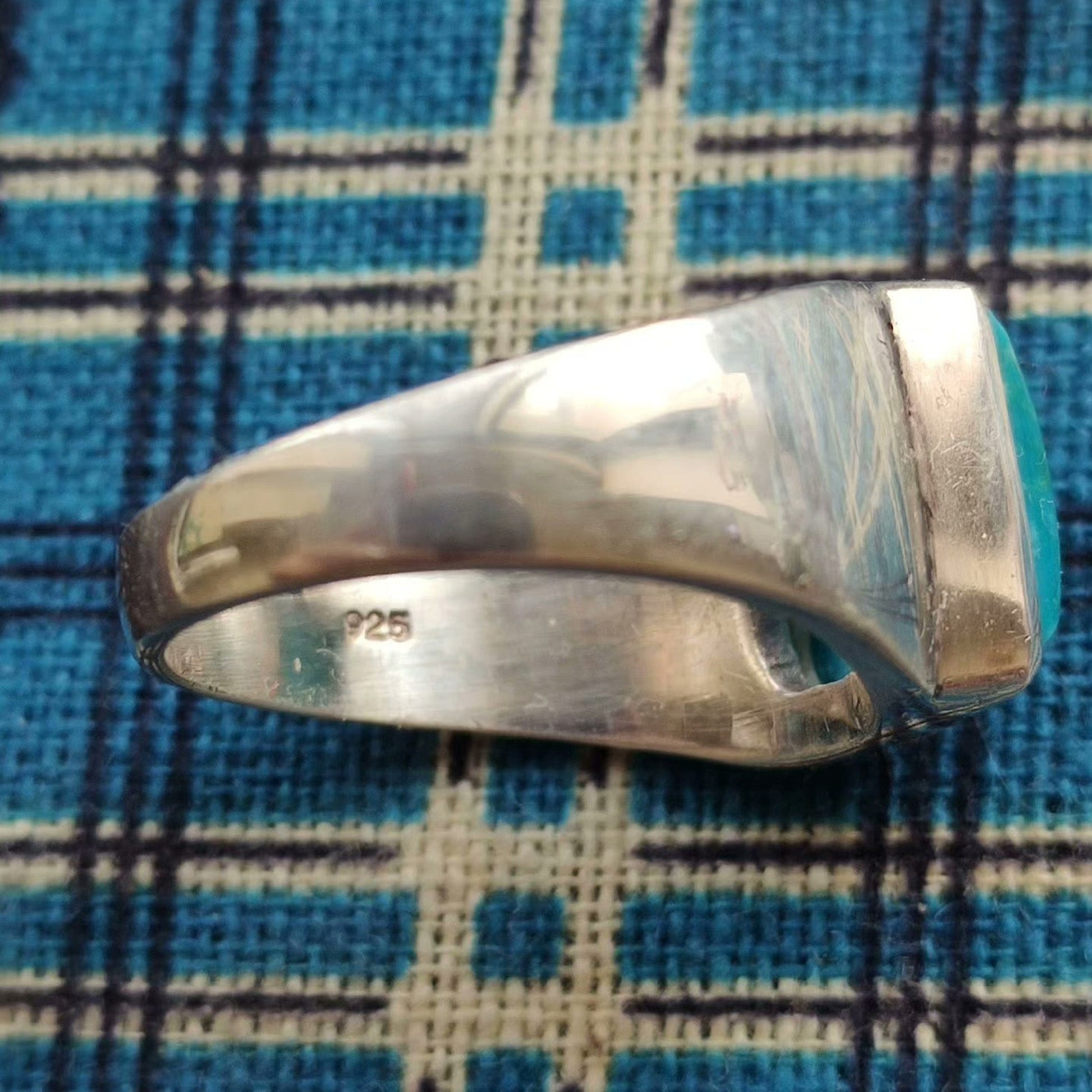 Natural Square Turquoise Ring