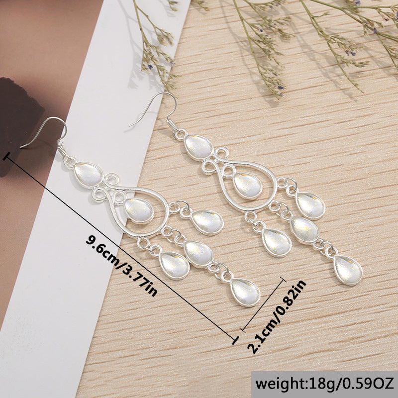 Moonstone pendant earrings for women gift