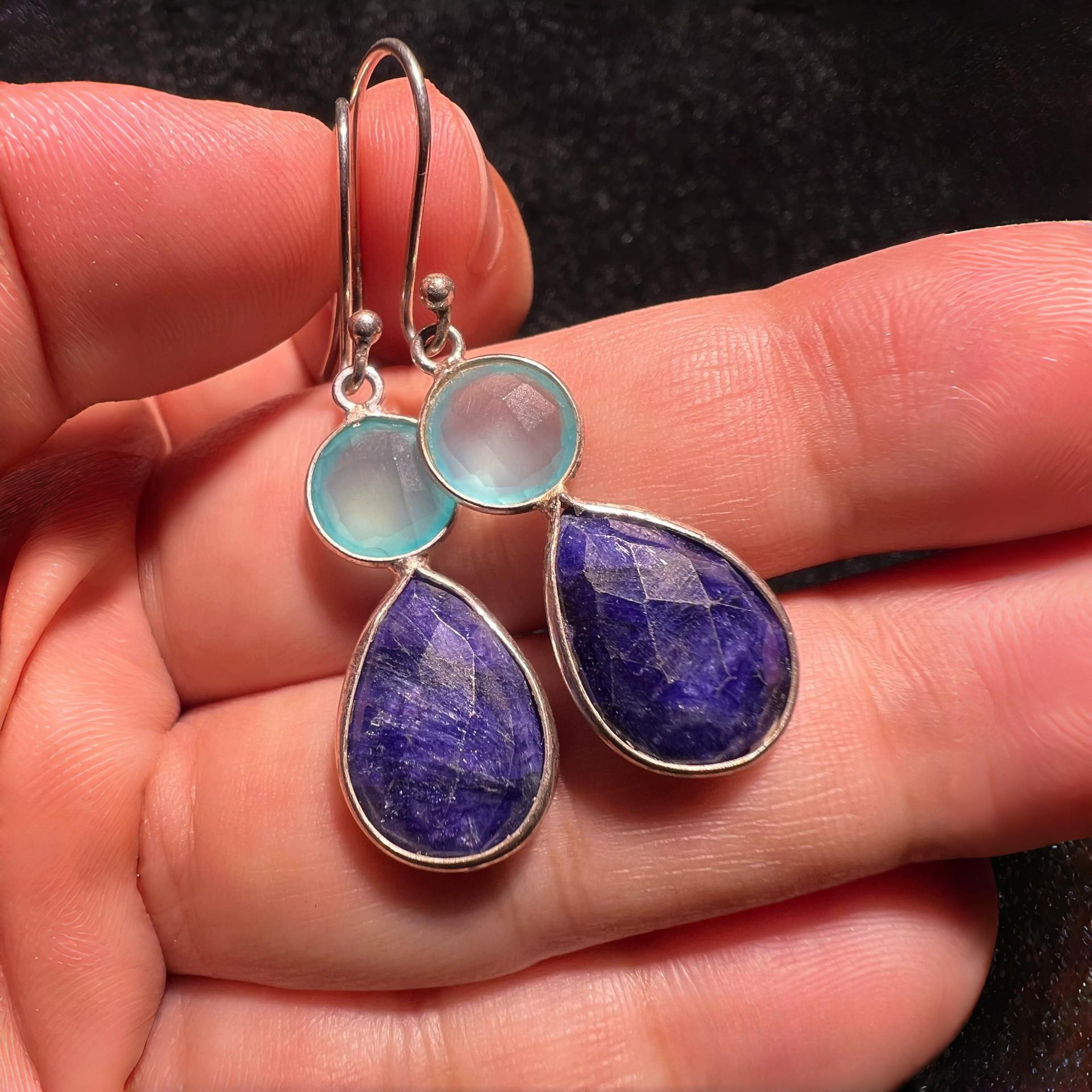 Lapis Lazuli 925 Silver Women's Earrings