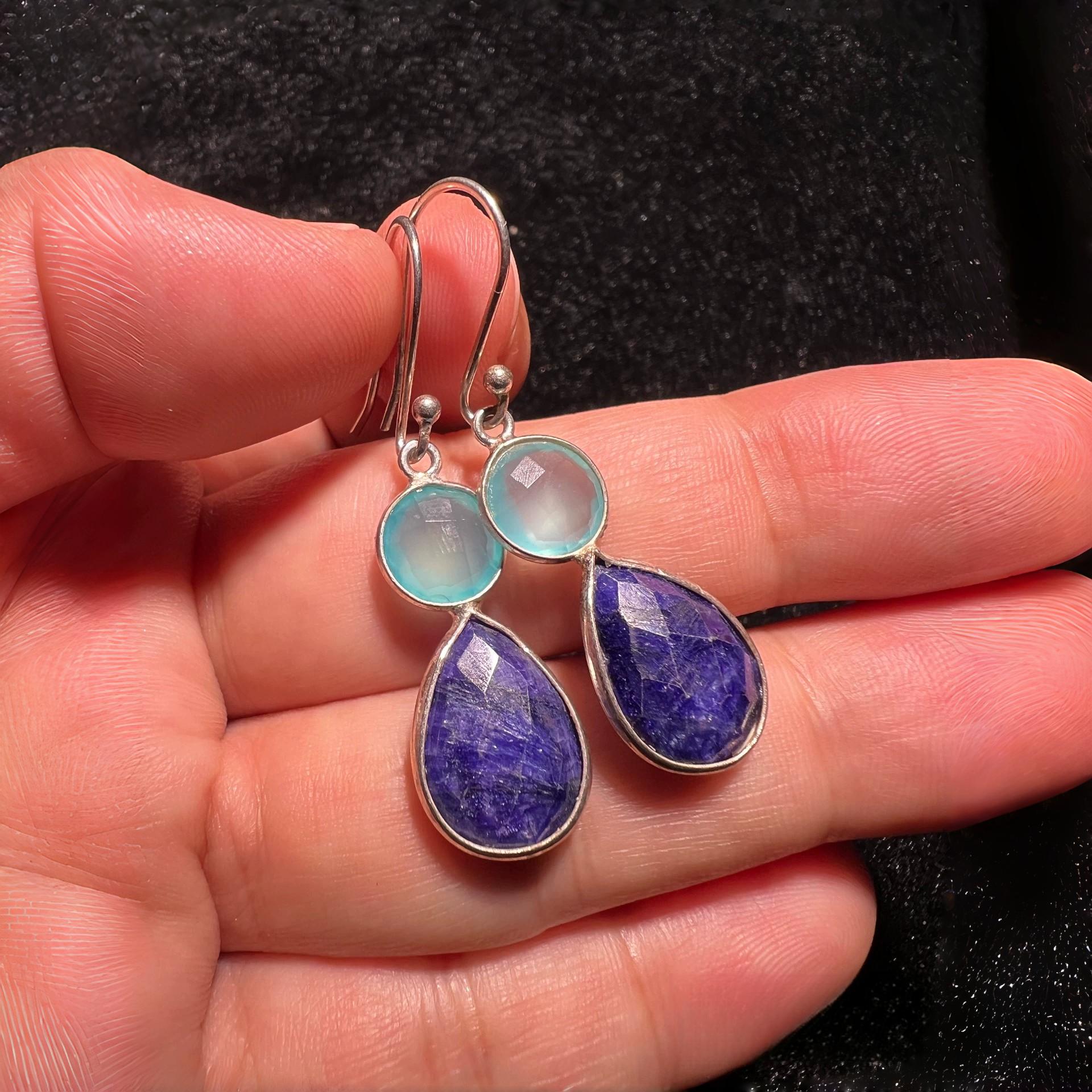 Lapis Lazuli 925 Silver Women's Earrings