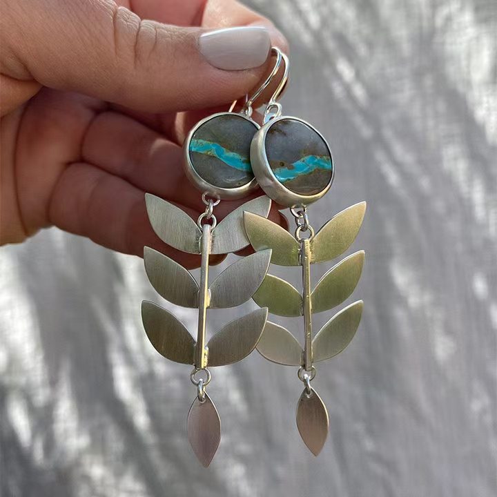 Bohemian Leaf Pendant Women's Earrings