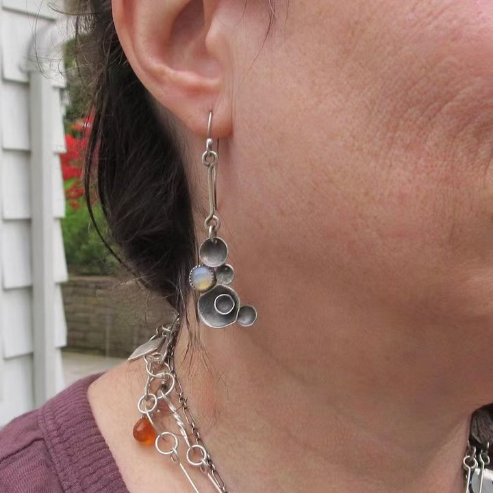 Handcrafted Opal Drop Earrings for Women