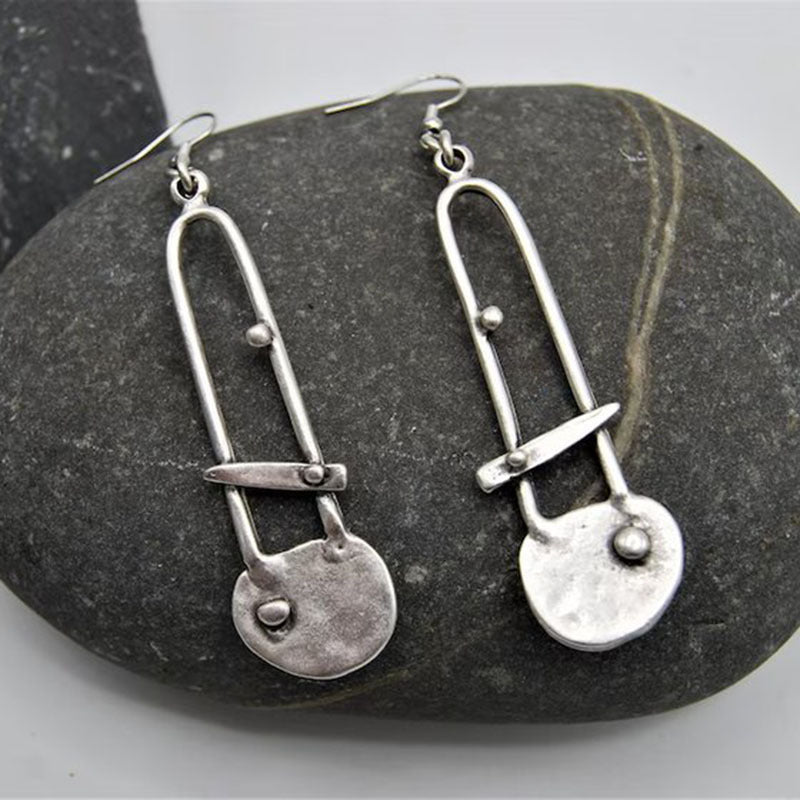 925 Silver Vintage Geometric Earrings
