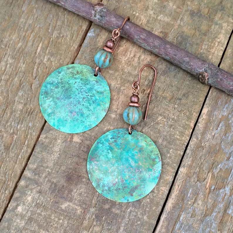 Bohemian Disc Drop Earrings