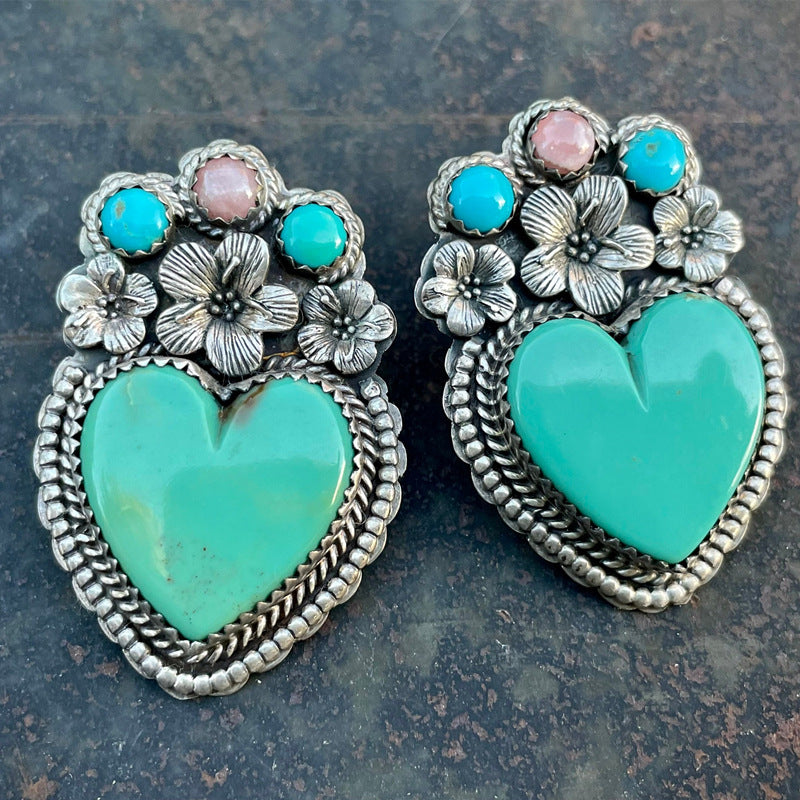Turquoise Heart Women's Earrings