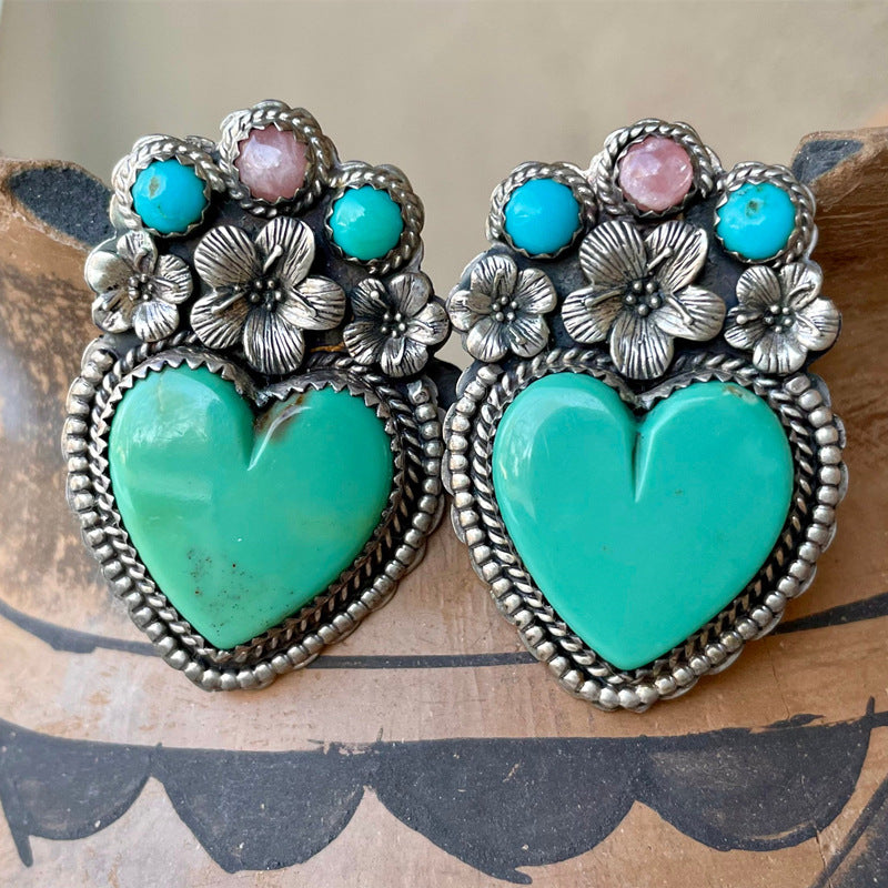 Turquoise Heart Women's Earrings