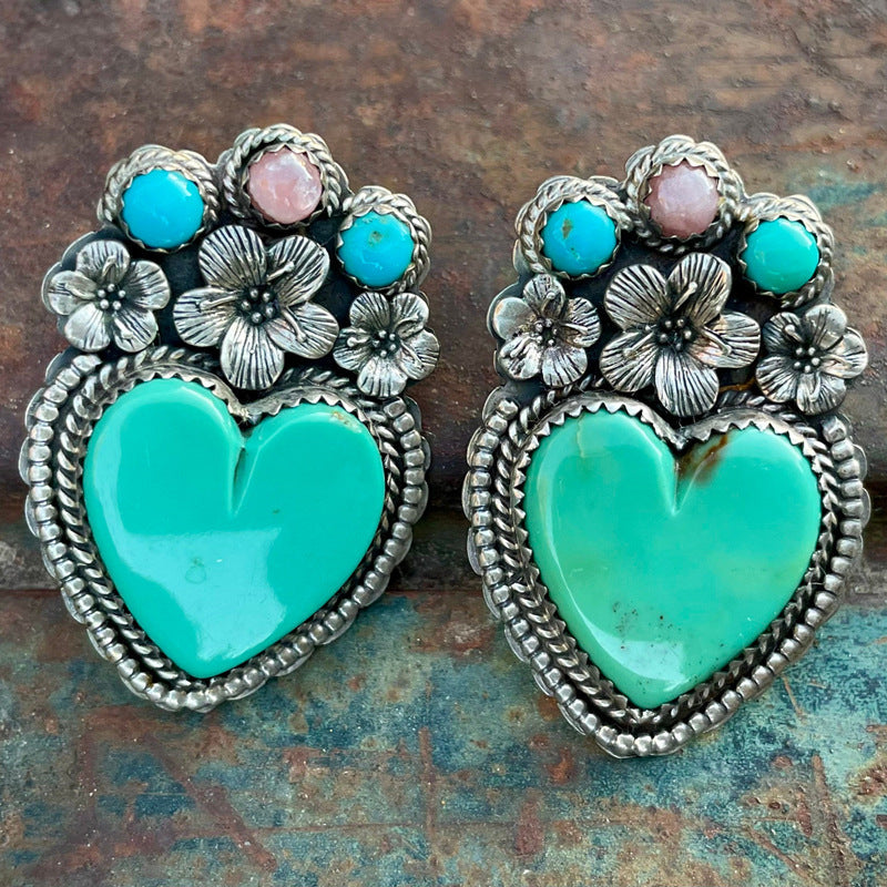 Turquoise Heart Women's Earrings