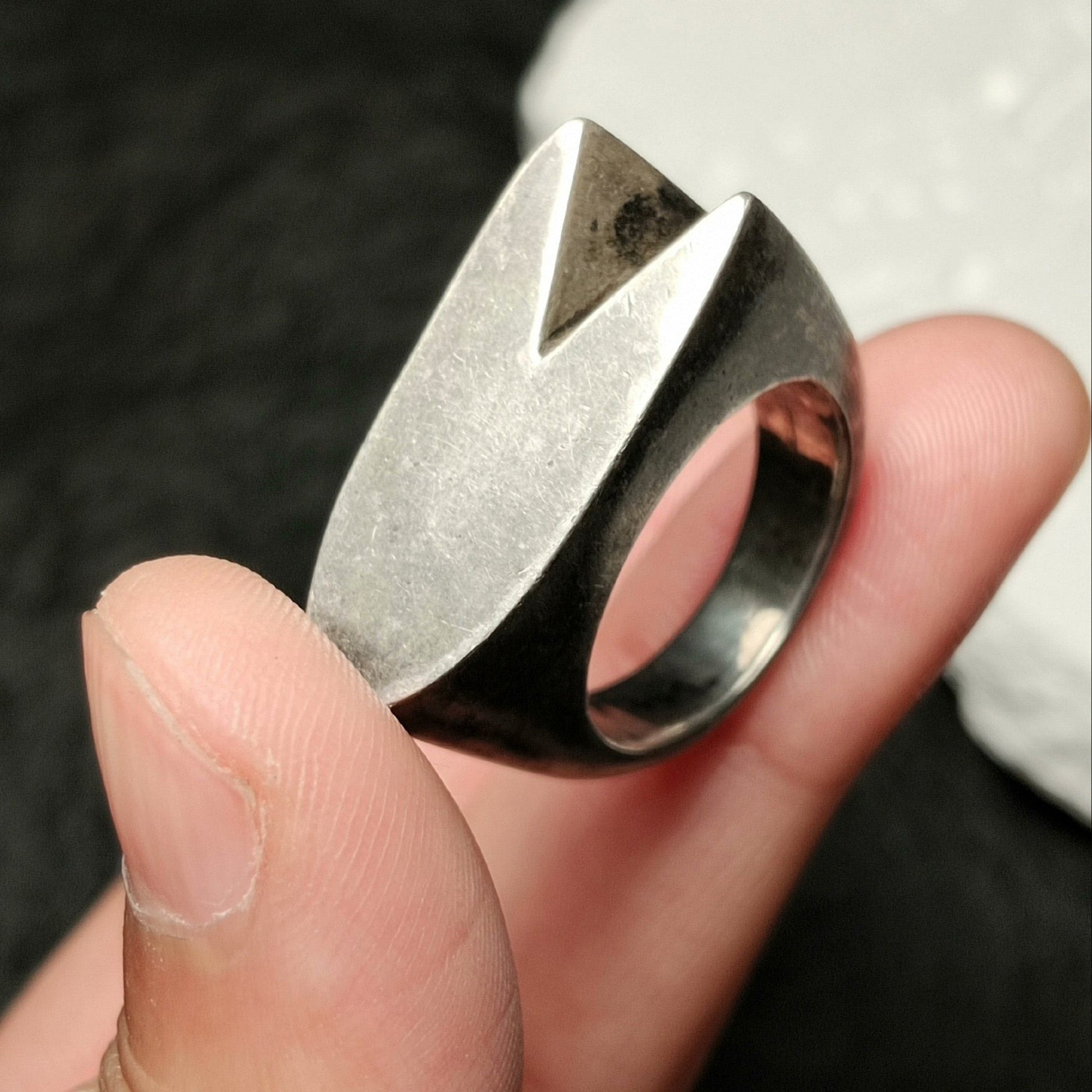 Modern Geometric Sterling Silver Ring