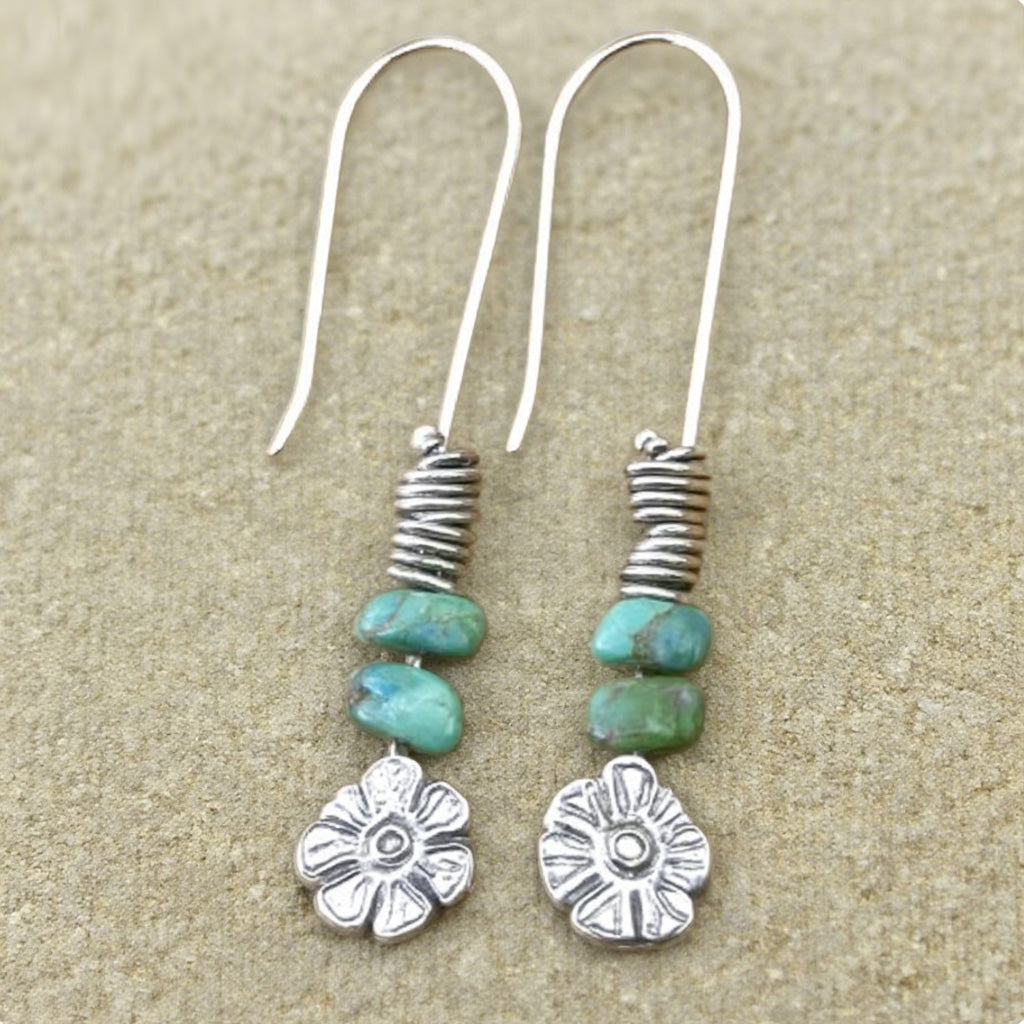 Handmade Turquoise Drop Earrings