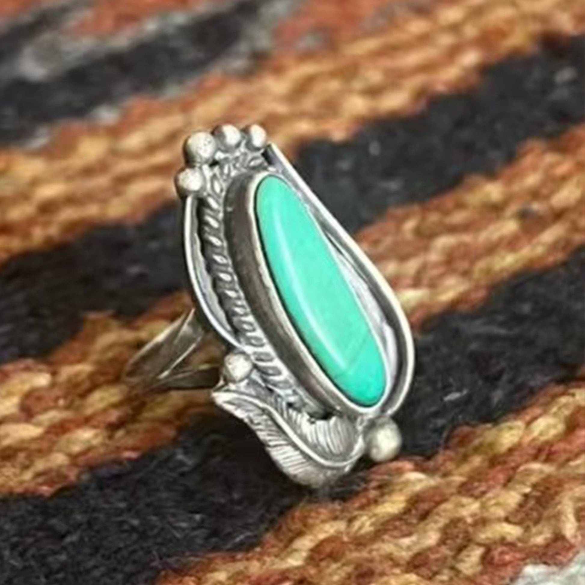 Vintage Navajo Style Turquoise Ring