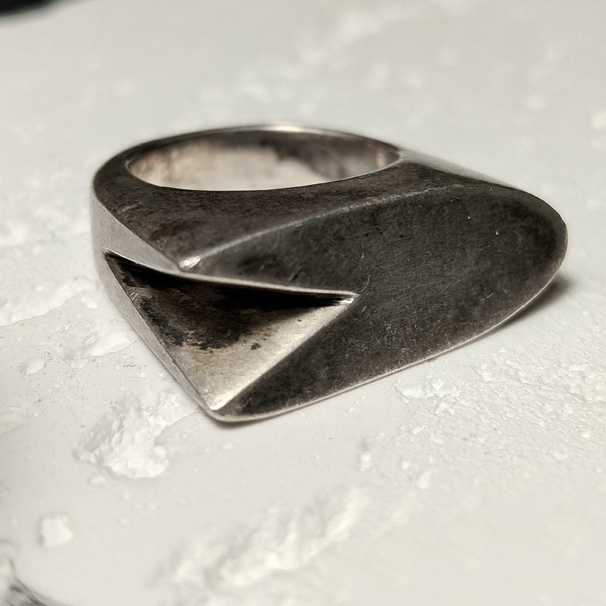 Modern Geometric Sterling Silver Ring