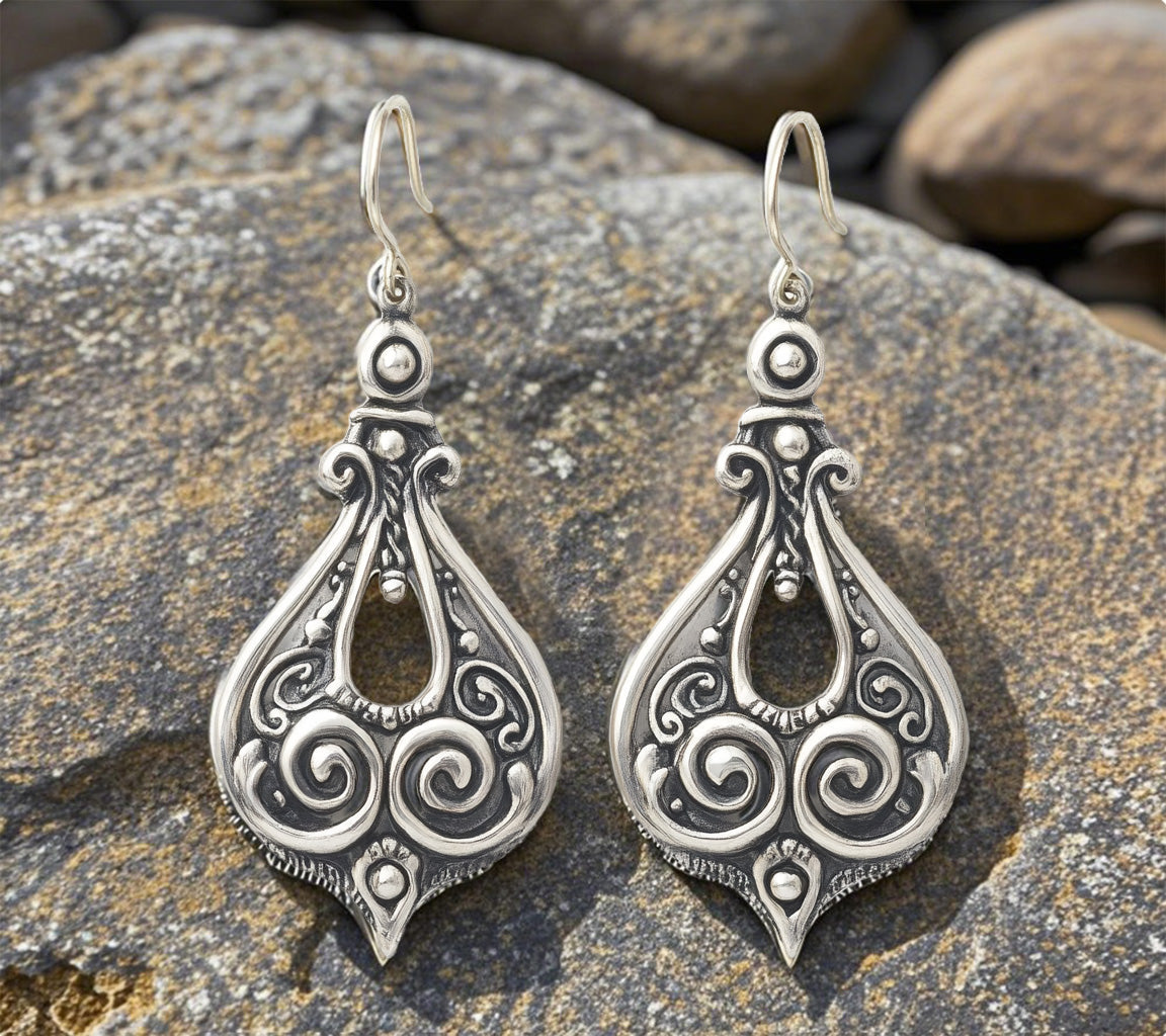Vintage Baroque Scrollwork Earrings