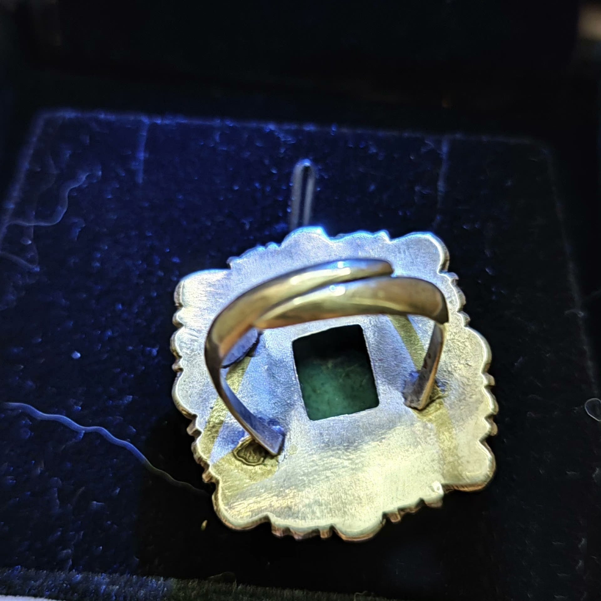 Statement Turquoise Ring – Sterling Silver Boho Vintage-Style Square Gemstone Ring