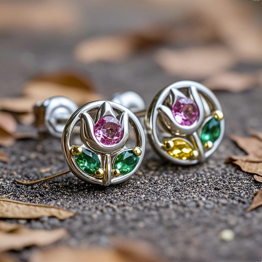 ulip Blossom Stud Earrings