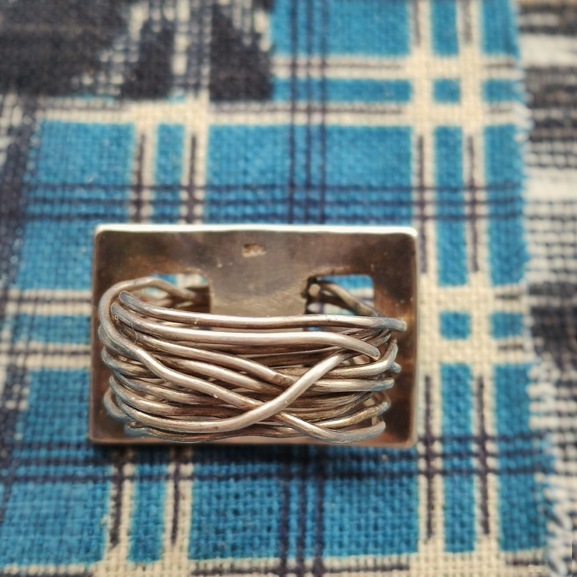 Modern Abstract Wire Art Ring – Handmade Sterling Silver Sculptural Statement Jewelry