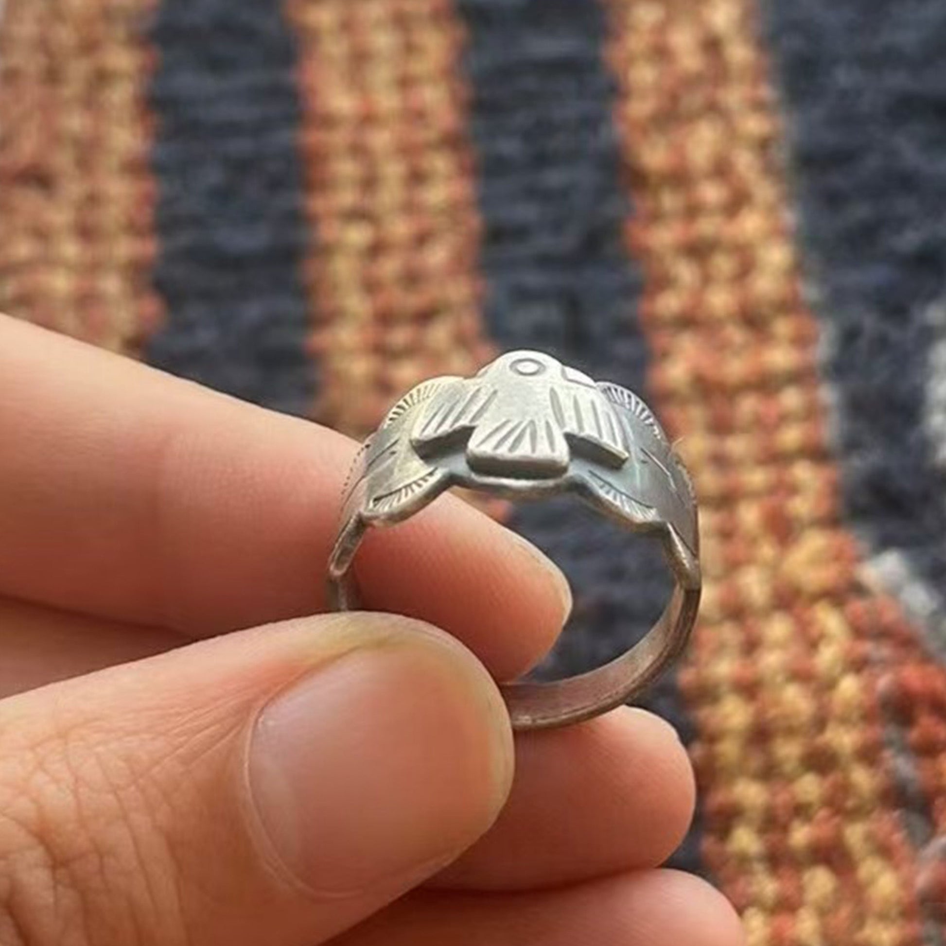 Vintage Thunderbird Ring – Sterling Silver Southwest Native-Inspired Totem Jewelry