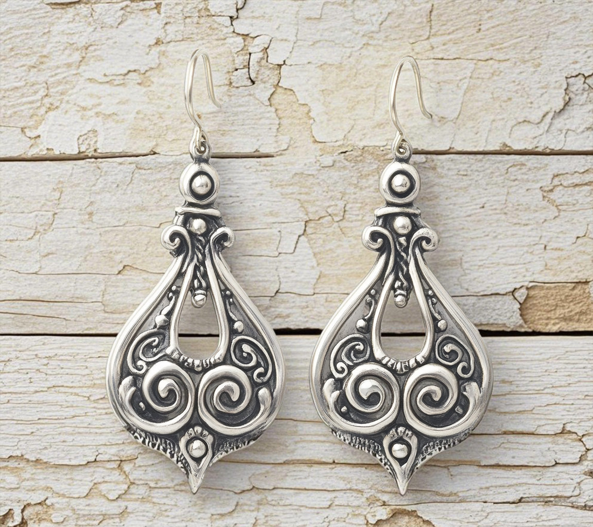 Vintage Baroque Scrollwork Earrings