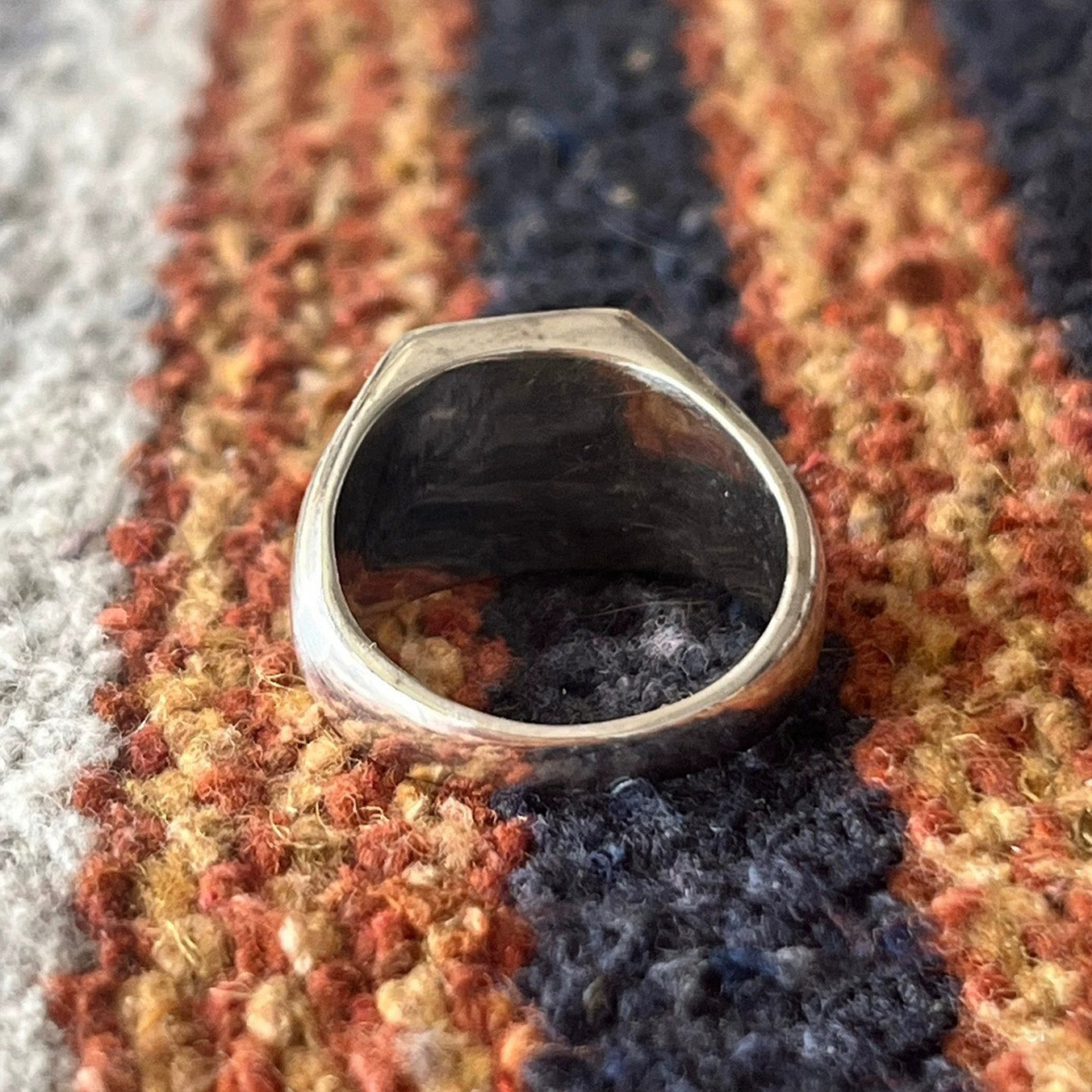 Sterling Silver Bear Paw Ring with Turquoise Inlay