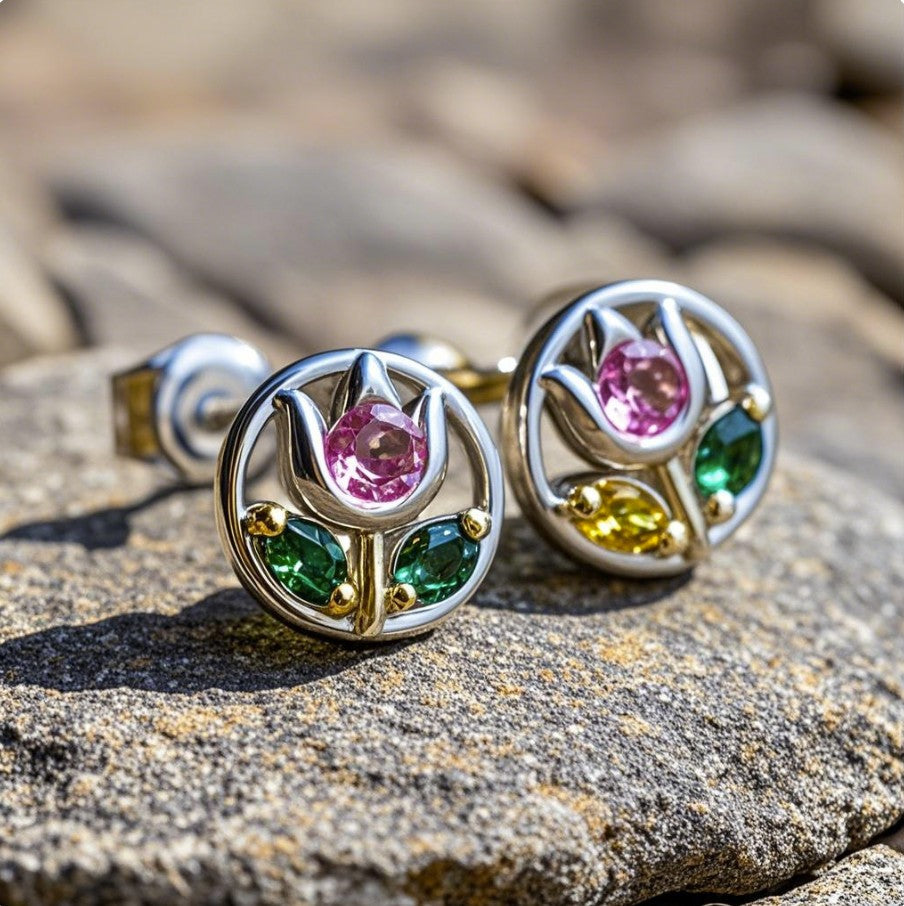 ulip Blossom Stud Earrings