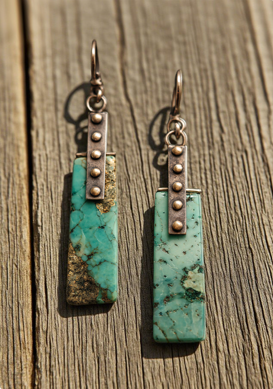 Turquoise Stone Drop Earrings