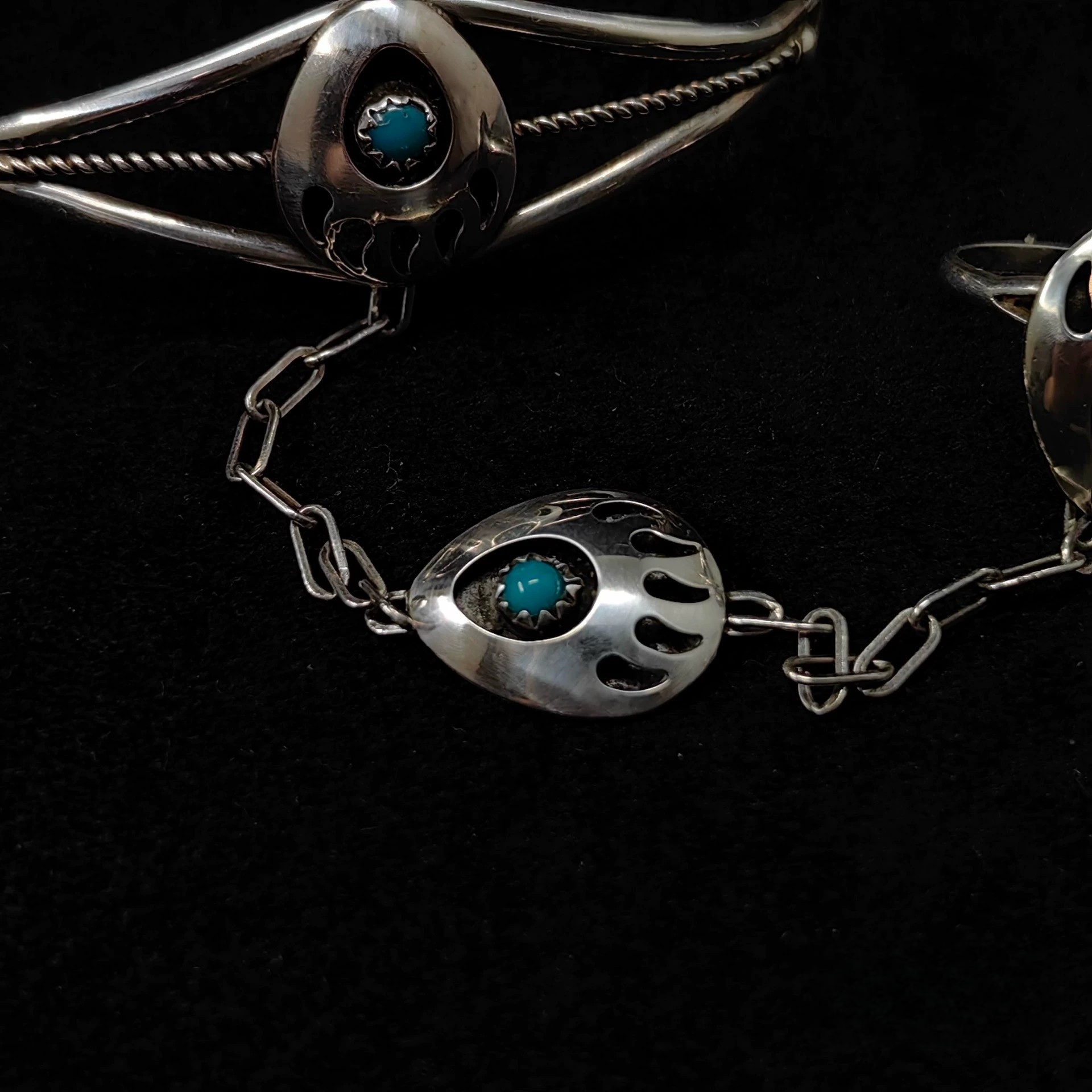 Sterling Silver Turquoise Bracelet Ring