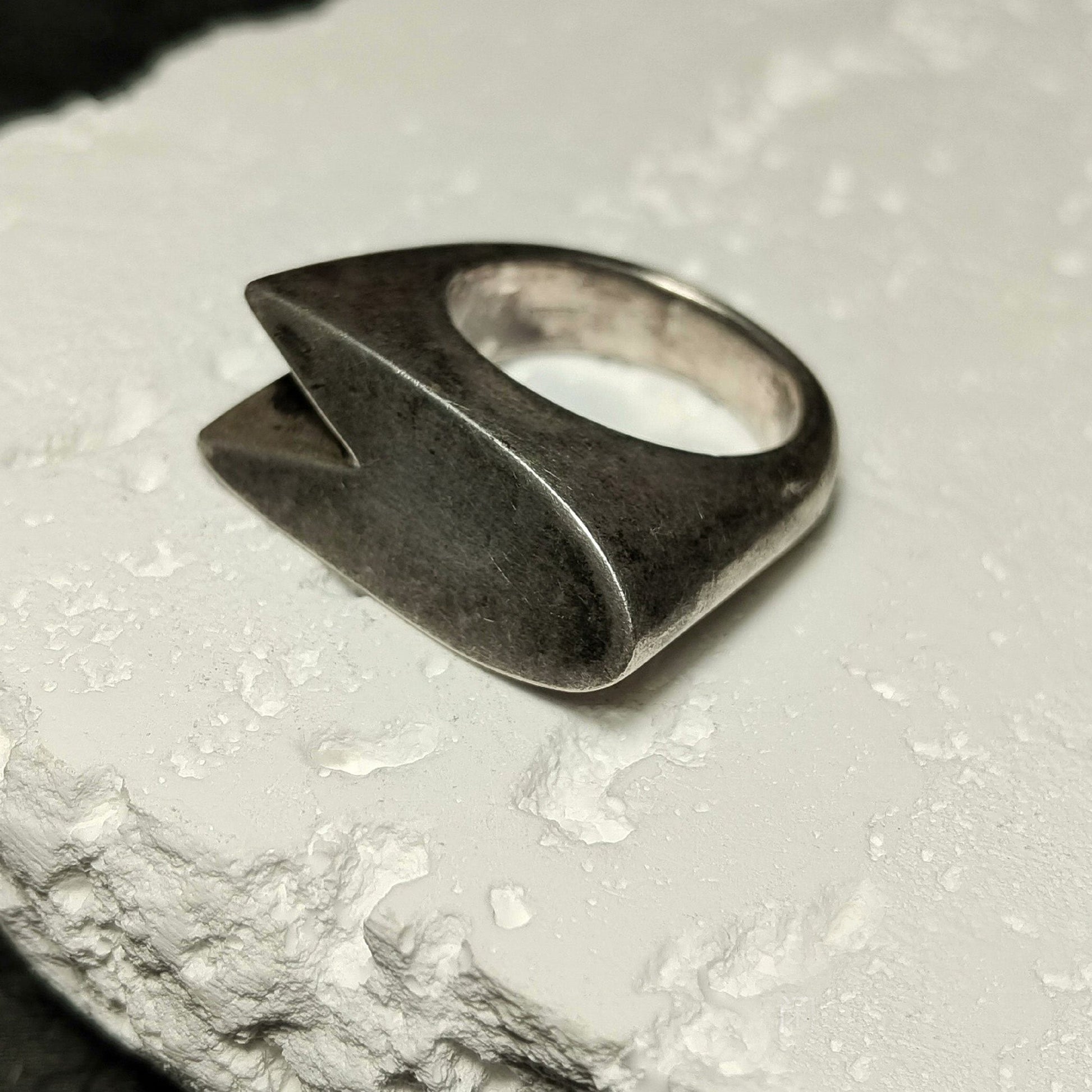 Modern Geometric Sterling Silver Ring