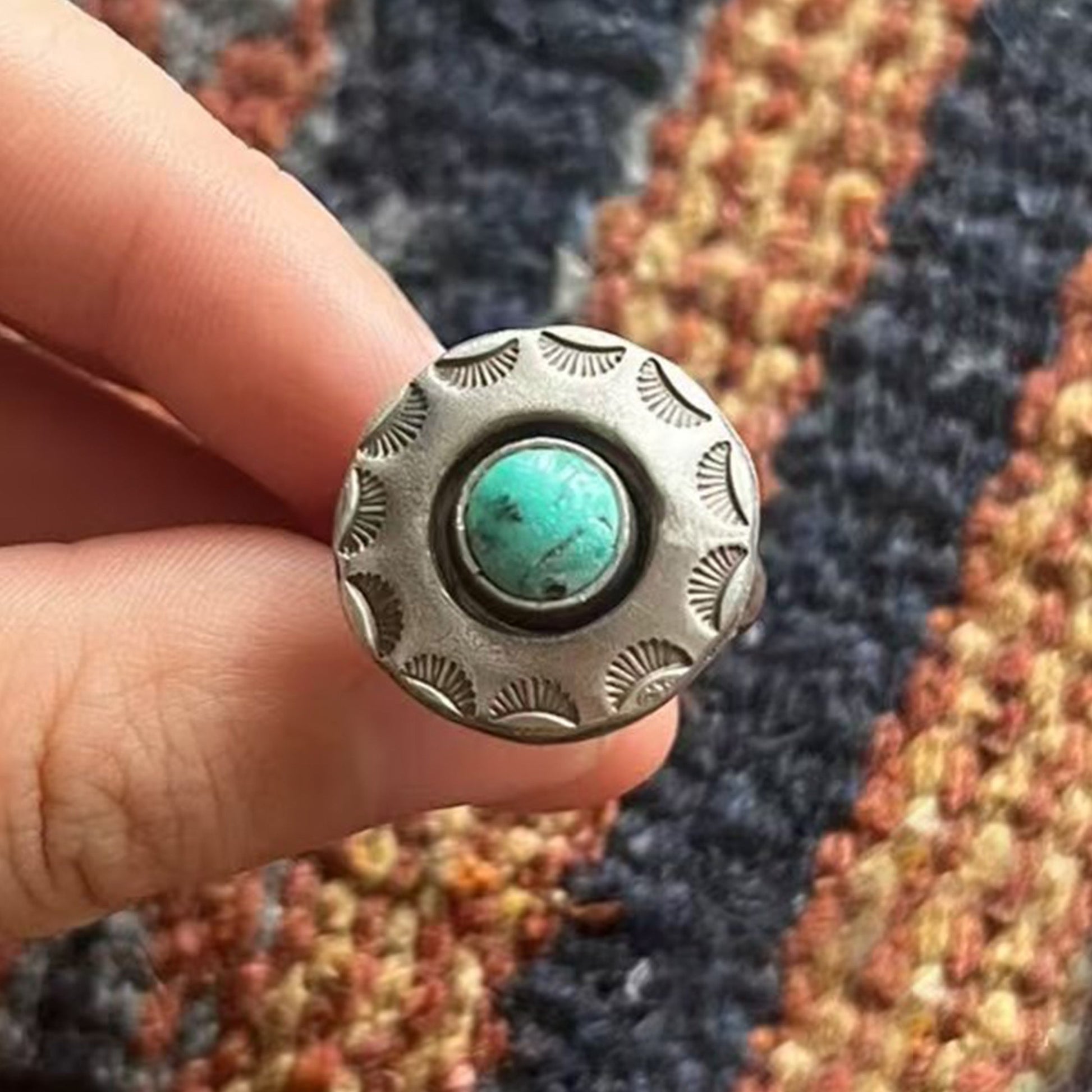 Sterling Silver Round Statement Ring