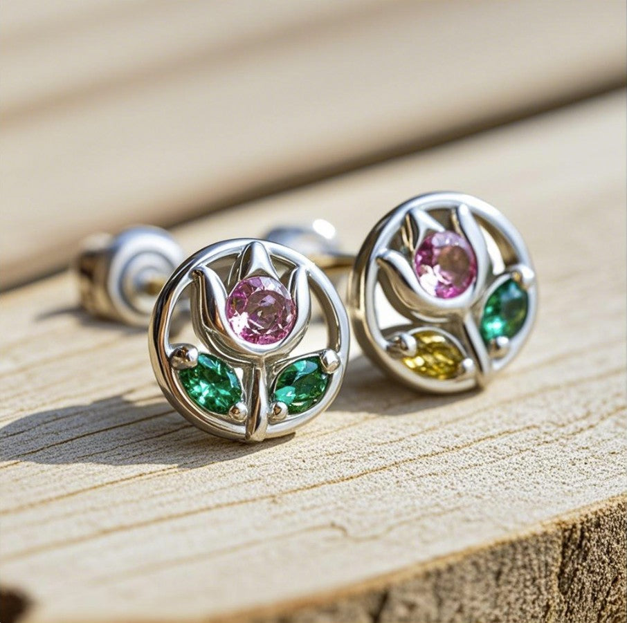 ulip Blossom Stud Earrings