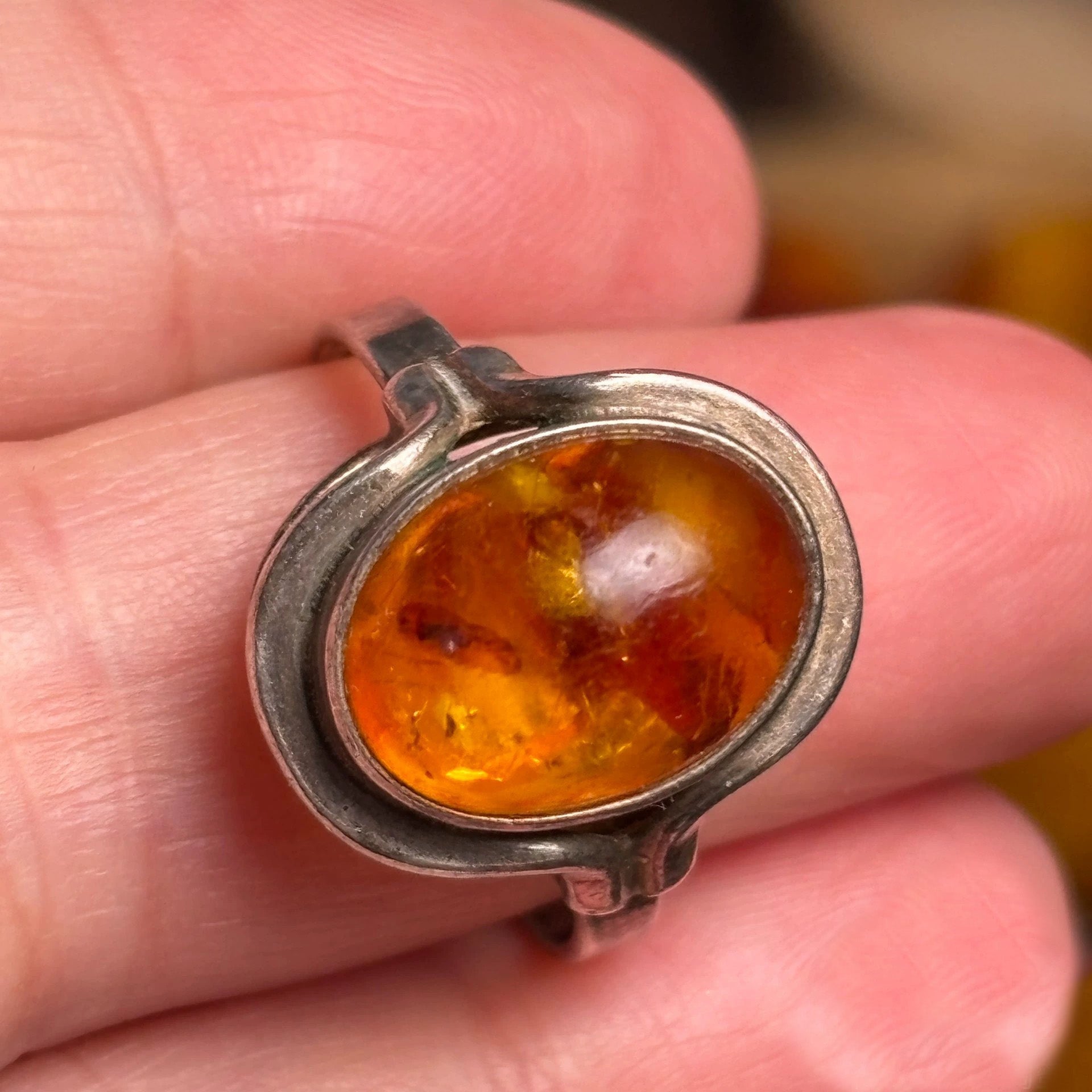 Vintage Amber Stone Ring