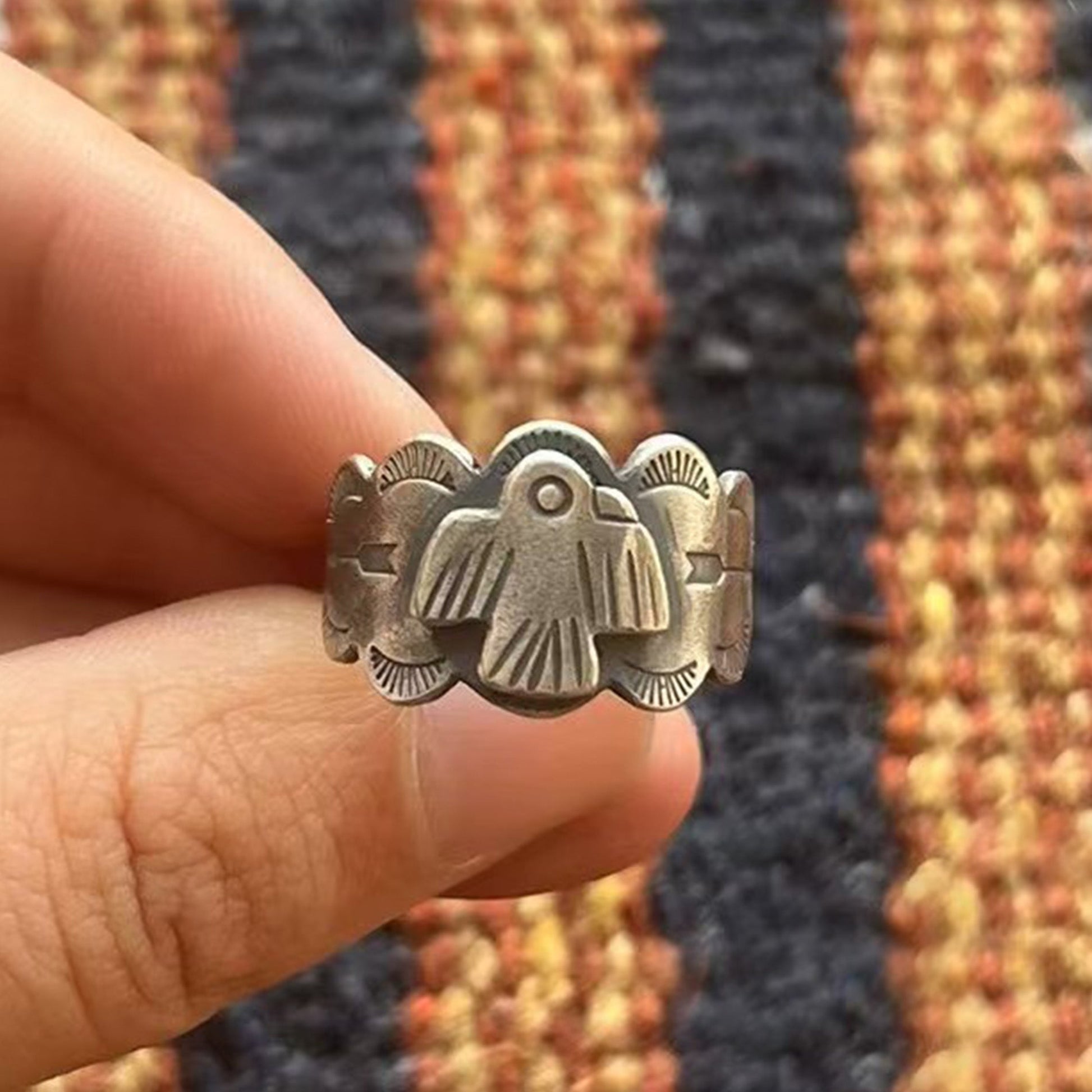 Vintage Thunderbird Ring – Sterling Silver Southwest Native-Inspired Totem Jewelry