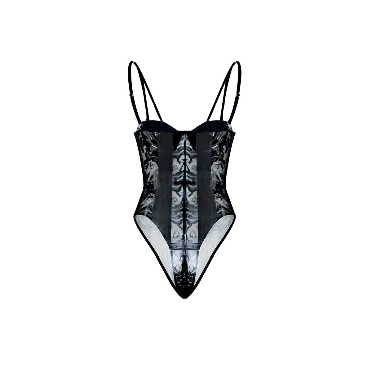 Floral Lace Spaghetti Strap Bodysuit