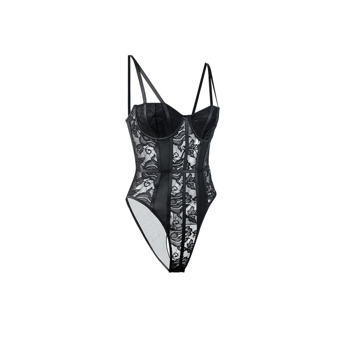 Floral Lace Spaghetti Strap Bodysuit