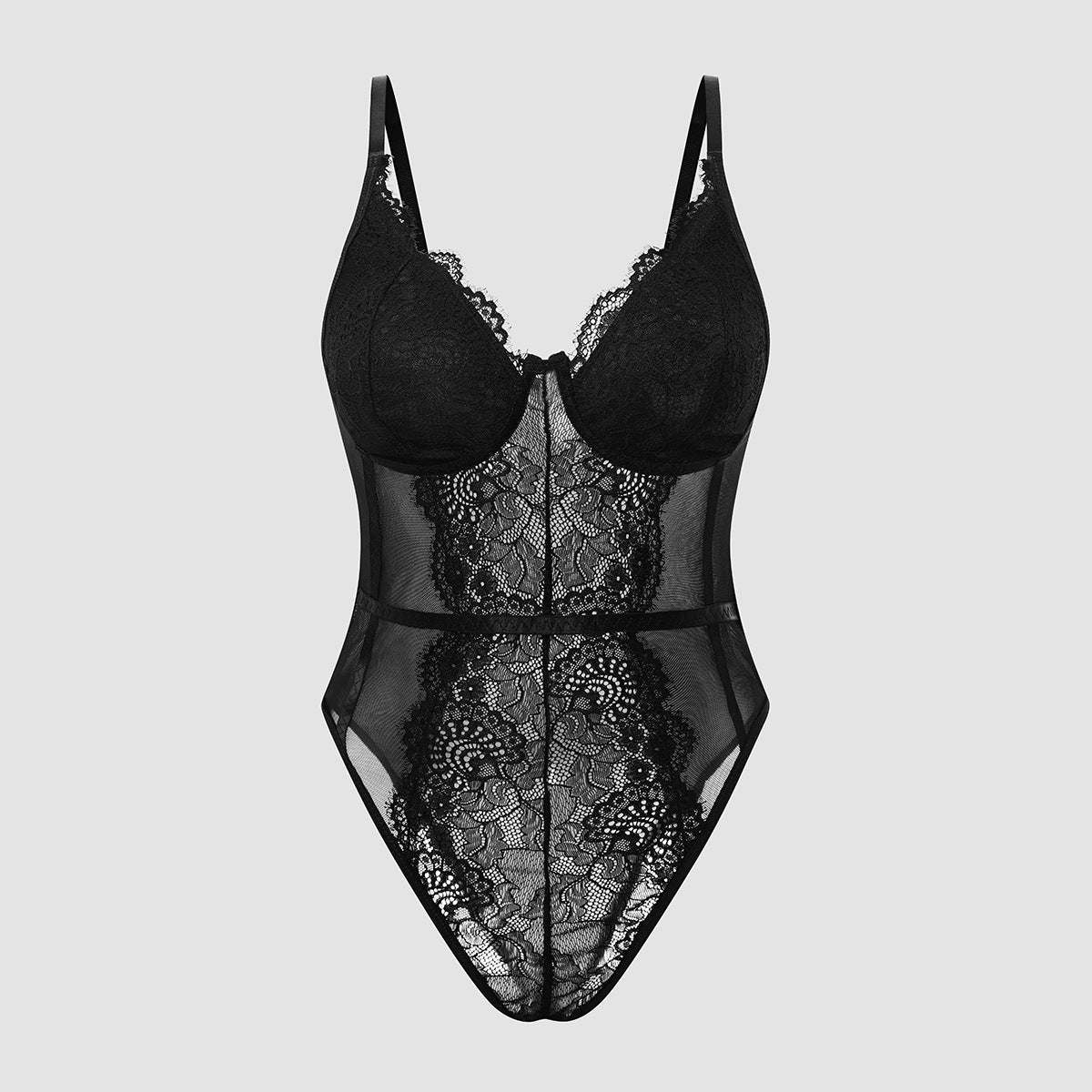 Deep V Lace Bodysuit