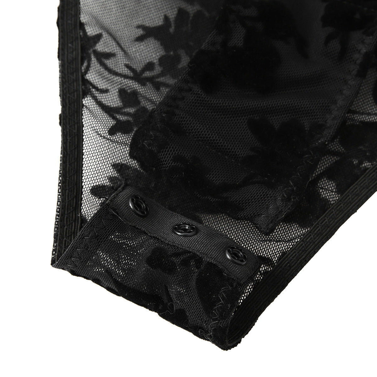 Sexy Black Lace Sheer Bodysuit