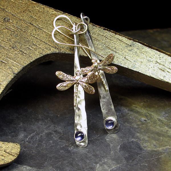 Handmade Dragonfly Dangle Earrings