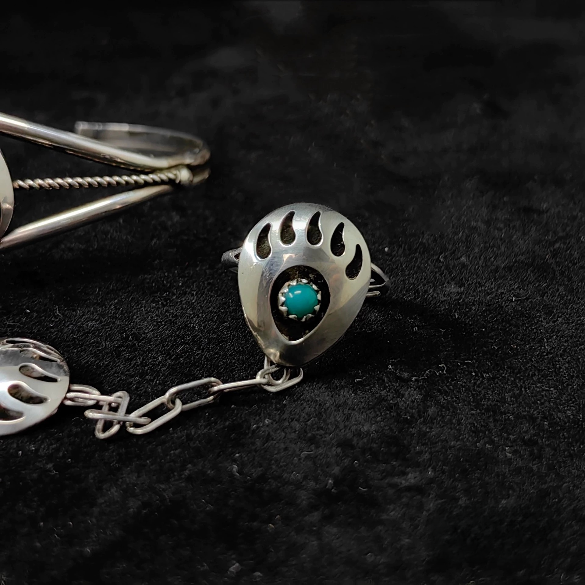 Sterling Silver Turquoise Bracelet Ring