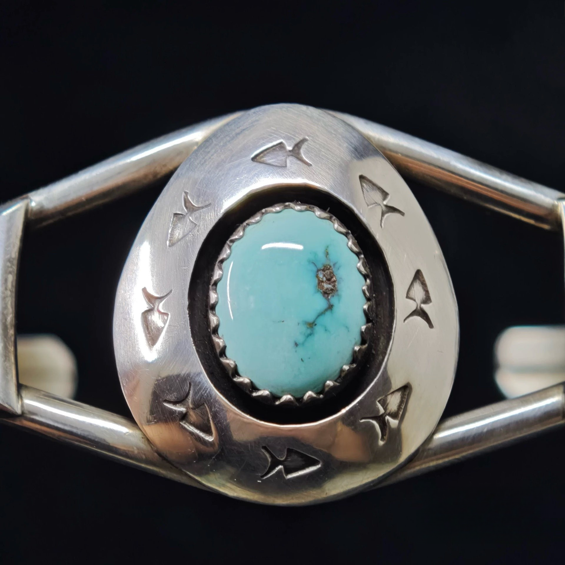 Handcrafted Sterling Silver Turquoise Cuff Bracelet