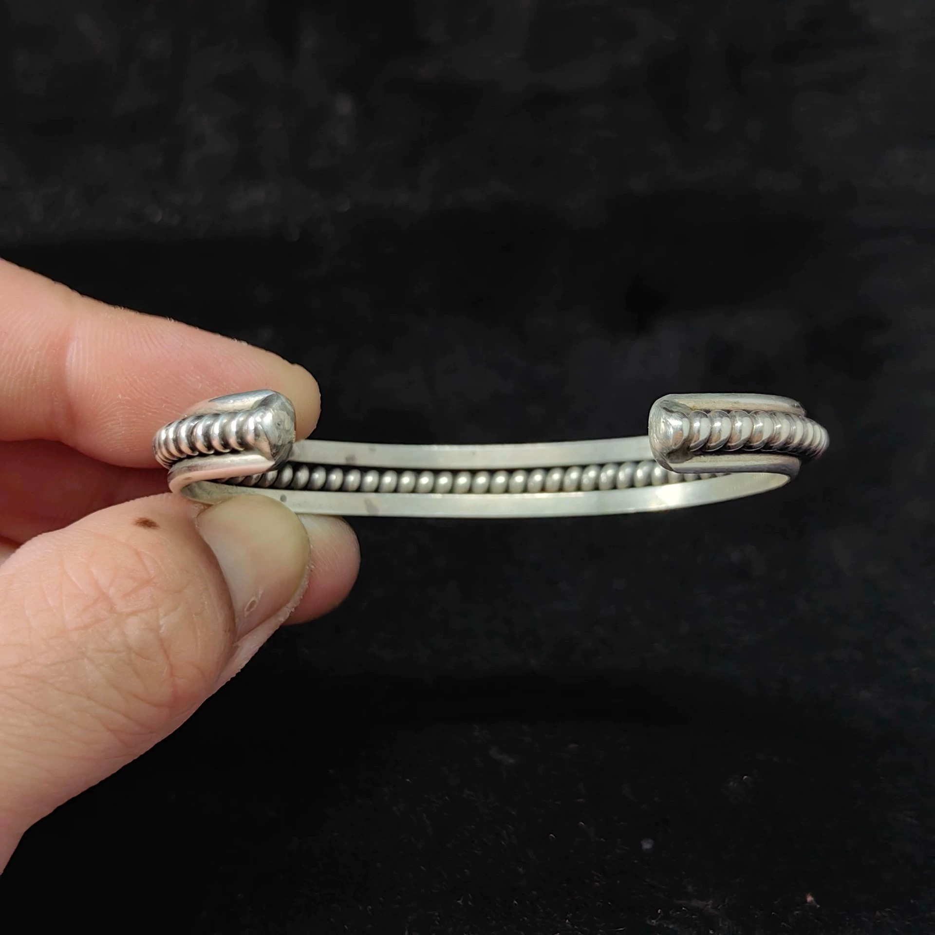 Handcrafted Sterling Silver Rope Twist Cuff Bracelet – Classic Western Unisex Bangle