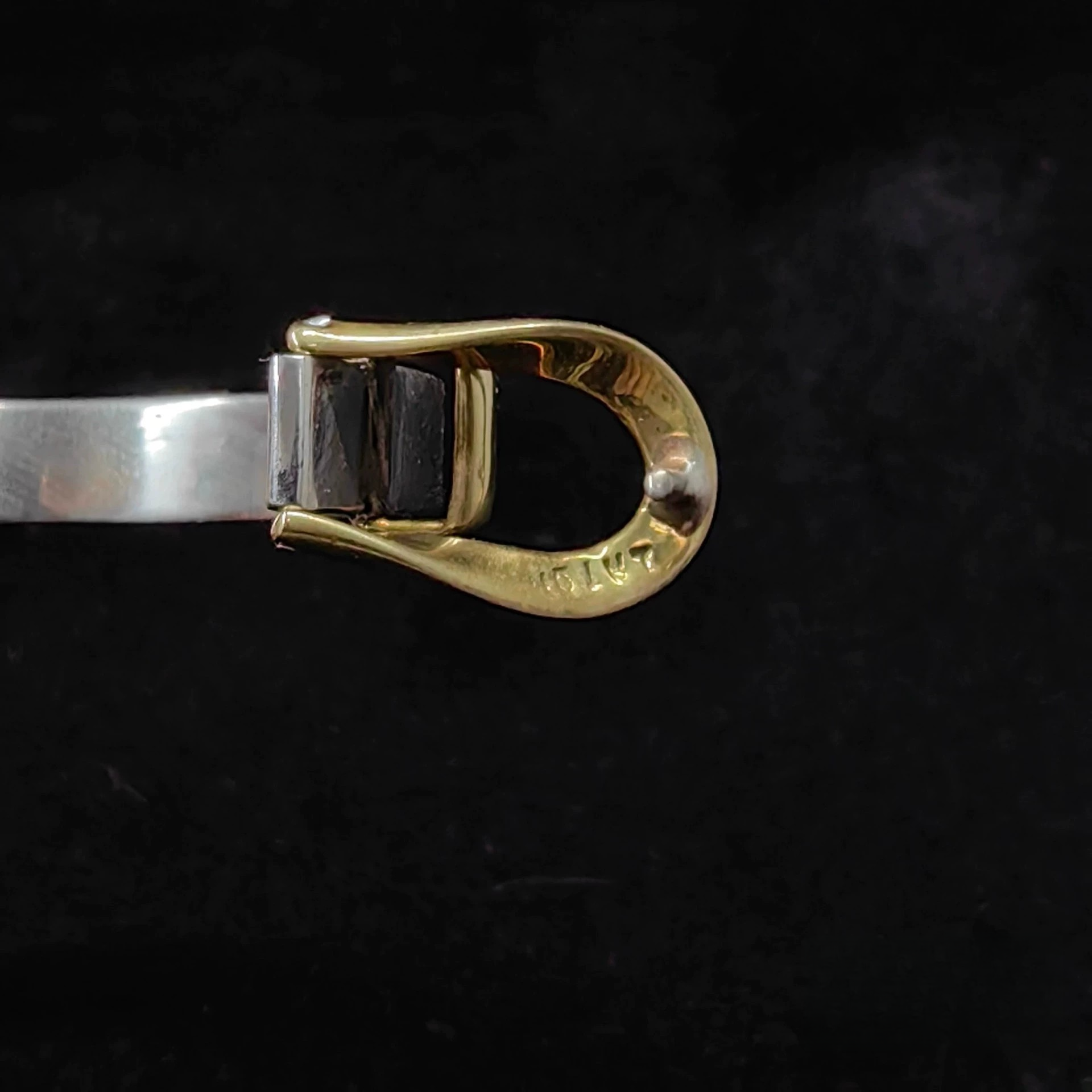 Sterling Silver Belt Buckle Bangle Bracelet