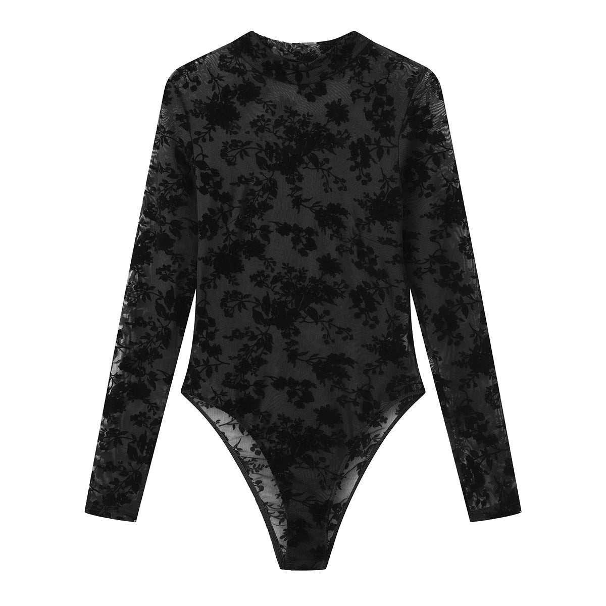 Sexy Black Lace Sheer Bodysuit