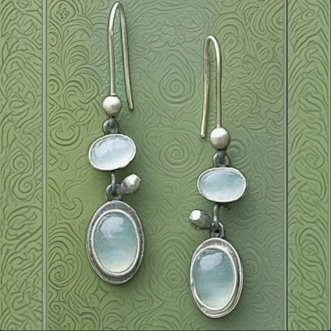 Elegant Moonstone Drop Earrings
