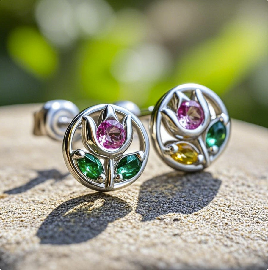 ulip Blossom Stud Earrings