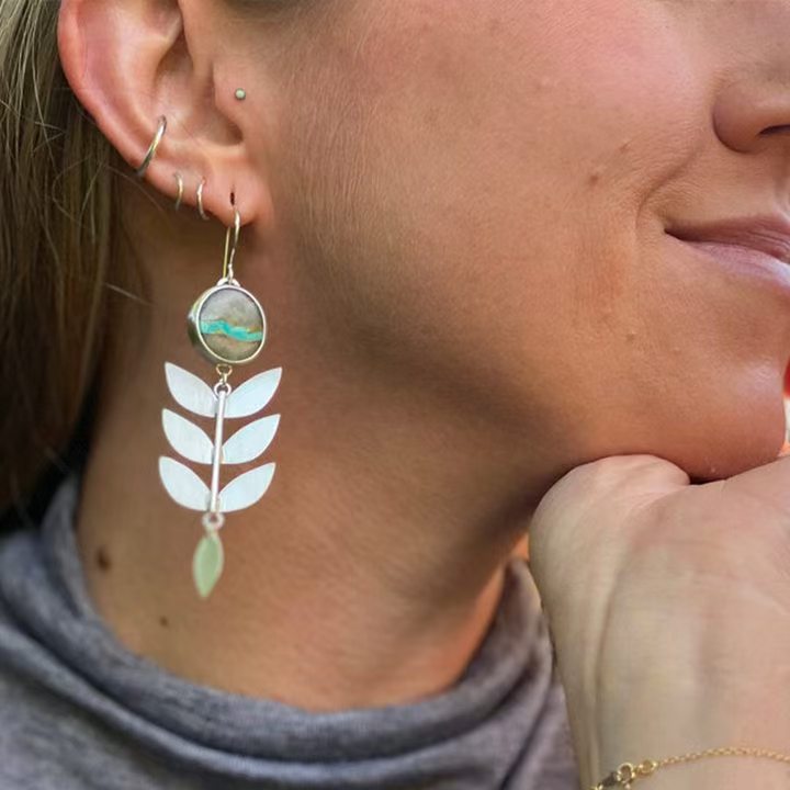 Bohemian Leaf Pendant Women's Earrings