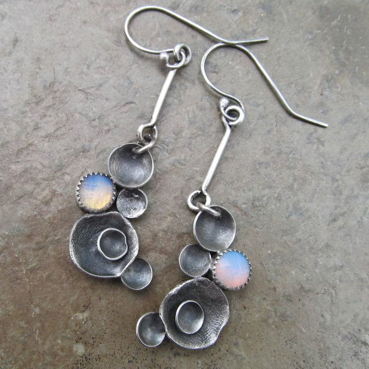 Handcrafted Opal Drop Earrings for Women
