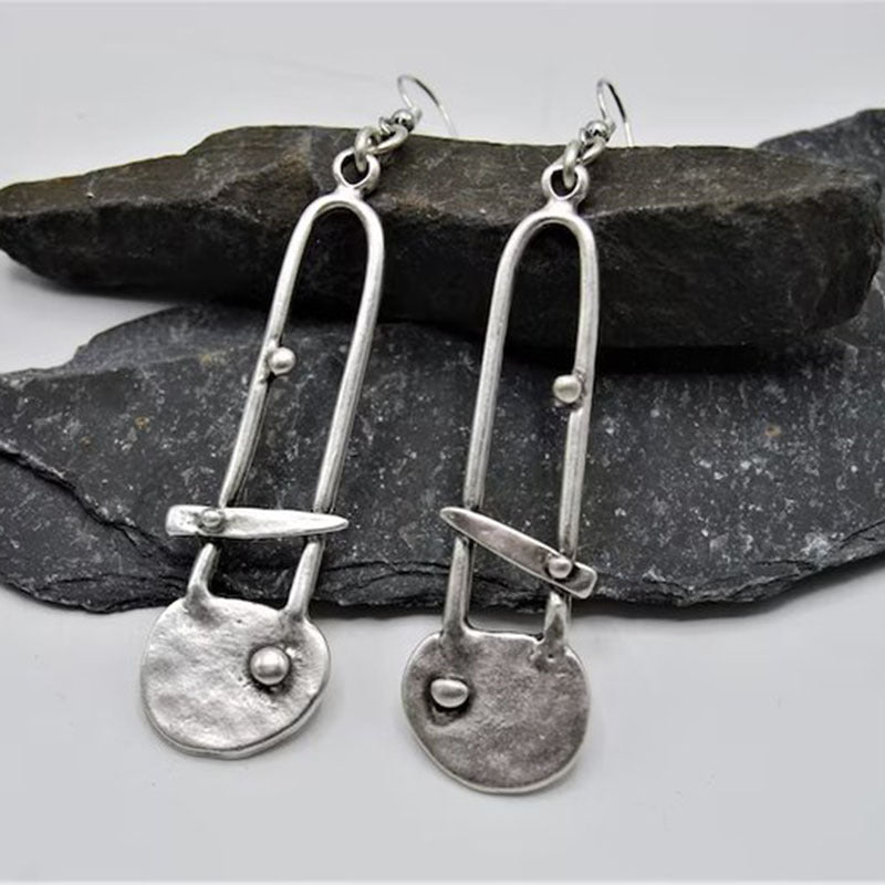 925 Silver Vintage Geometric Earrings
