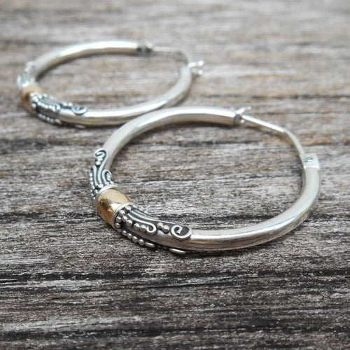 925 silver carved totem earrings