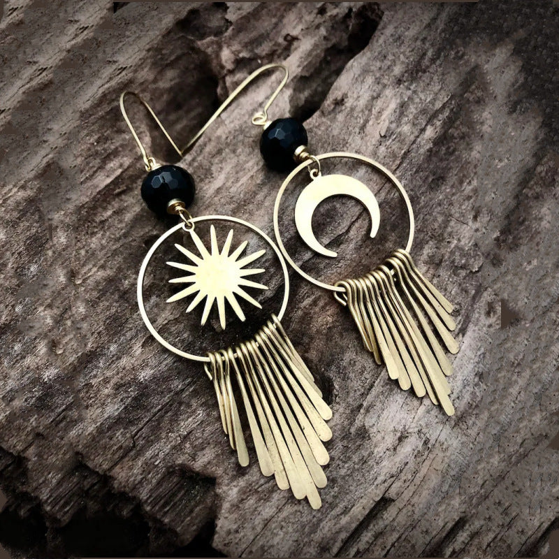 Moon Sun Bohemian Pendant Women's Earrings