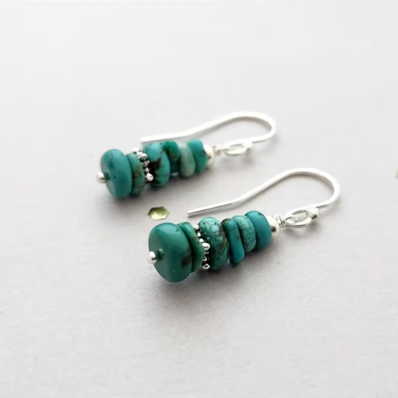 Turquoise Bead Drop Earrings