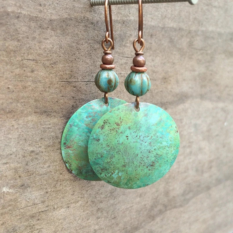 Bohemian Disc Drop Earrings